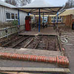 Building a covered patio area for a commercial business