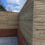 Horizontal wooden fence