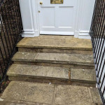 Uneven garden steps