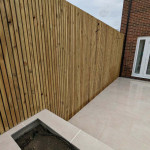 Wooden slats used for fencing