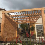 Modern garden pergola